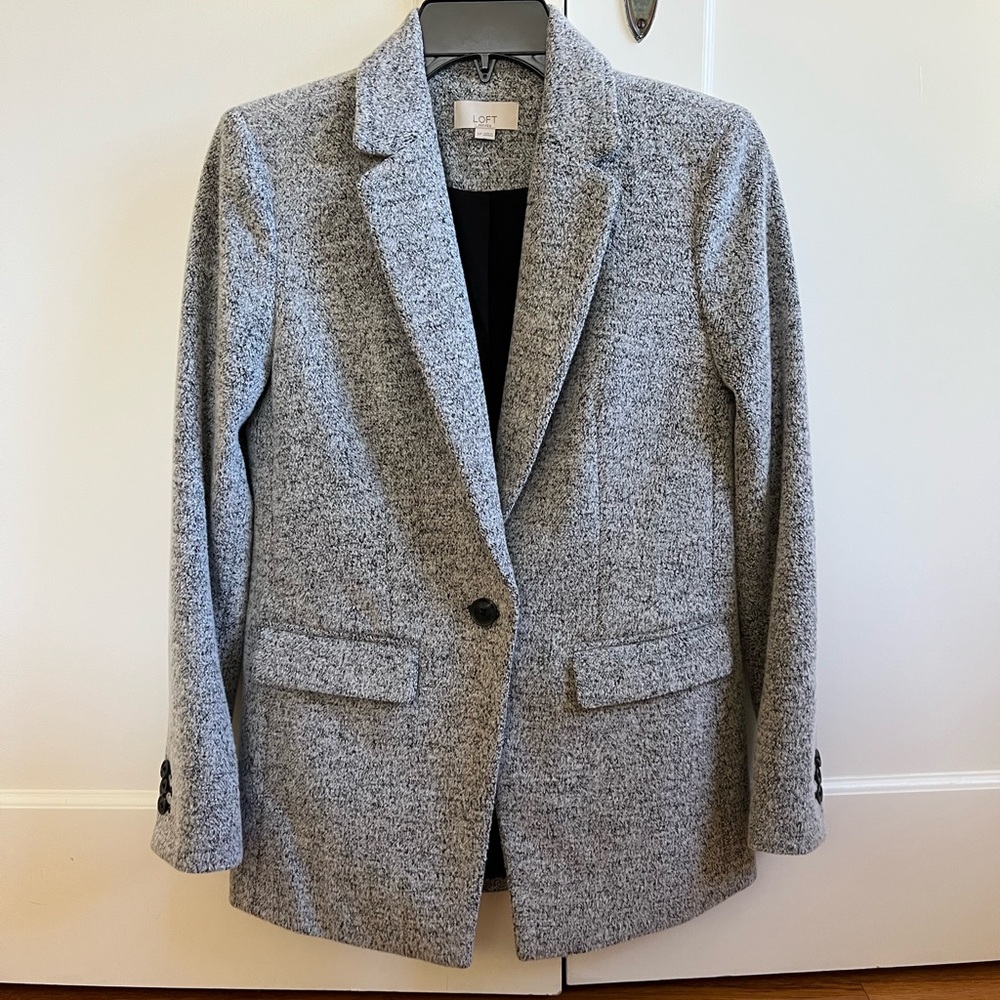 LOFT Heathered Gray Women's Blazer